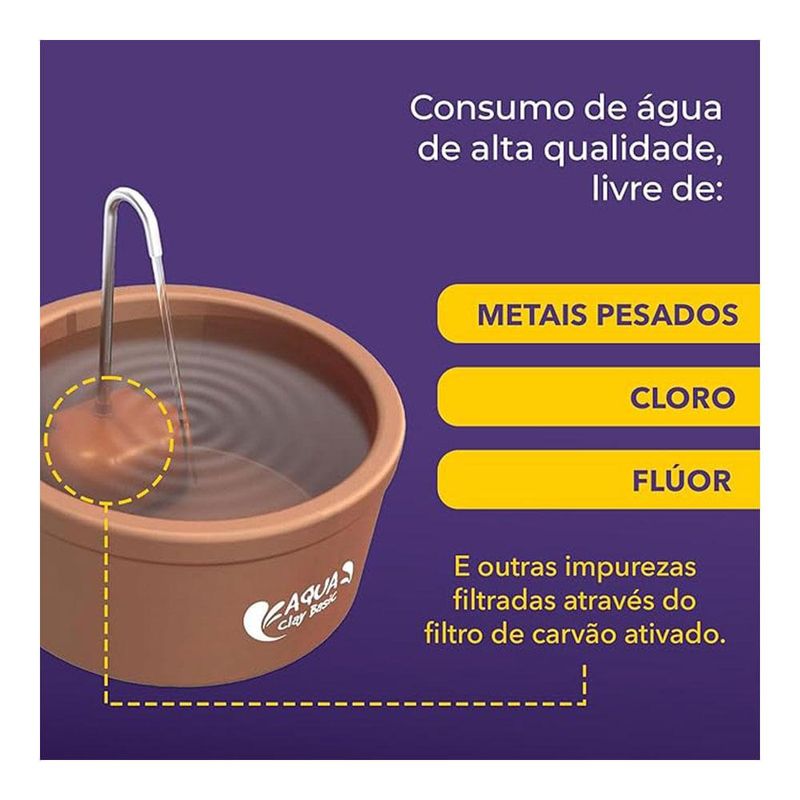 Fonte de cerâmica aqua clay basic - amicus