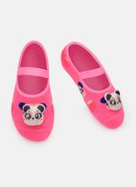 Meia sapatilha antiderrapante menina panda romântico com led