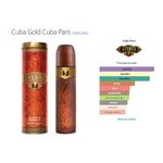 Perfume Cuba Gold Masculino Eau de Toilette Amadeirada e Especiada 100ML Cuba Paris