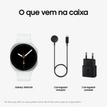 Smartwatch samsung galaxy watch8 40mm bluetooth tela cristal safira gps prata