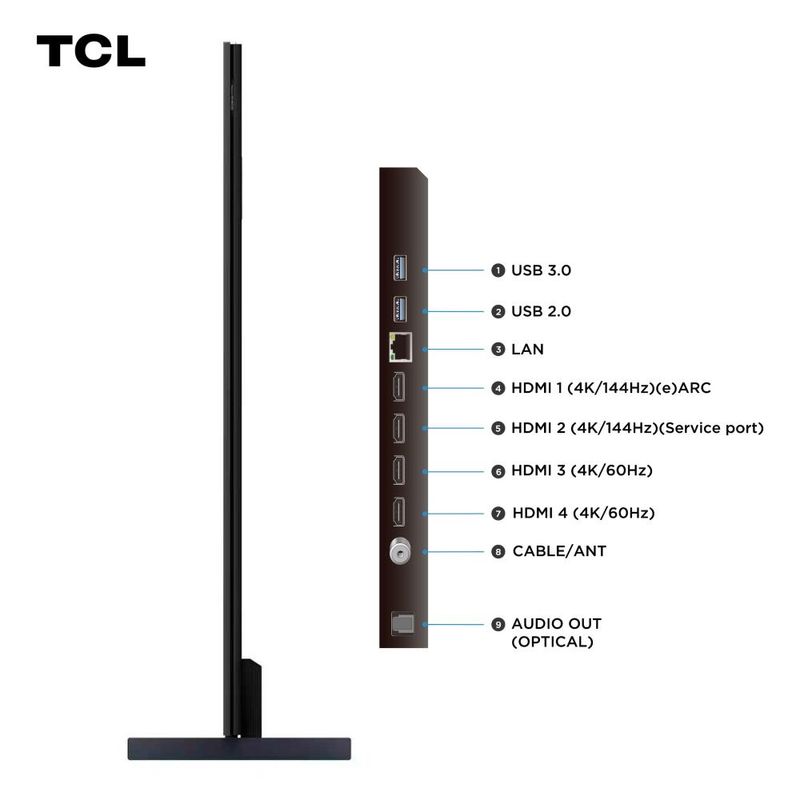 Smart tv tcl 98" 4k neo mini led 98c8k 144hz google tv zero border