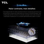 Smart tv 75” 4k qled tcl google tv até 120hz dolby vision atmos