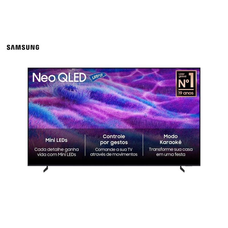 Smart tv	samsung	100"	4k neo qled ultra qn100qn80fgxzd painel até 144hz gaming hub dolby atmos preta titan