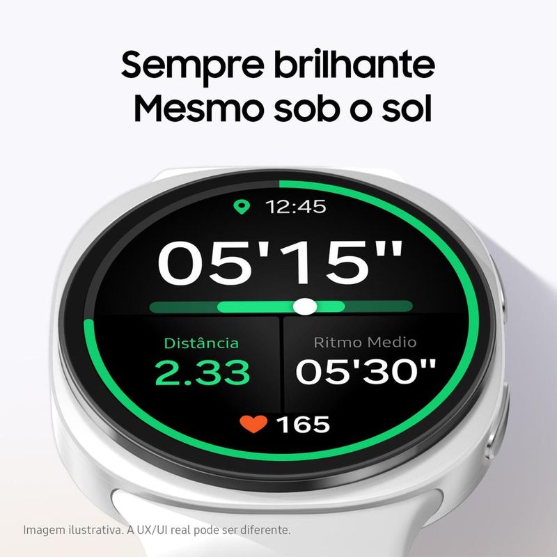 Smartwatch samsung galaxy watch8 40mm lte tela cristal safira gps grafite