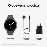 Smartwatch samsung galaxy watch8 40mm lte tela cristal safira gps grafite