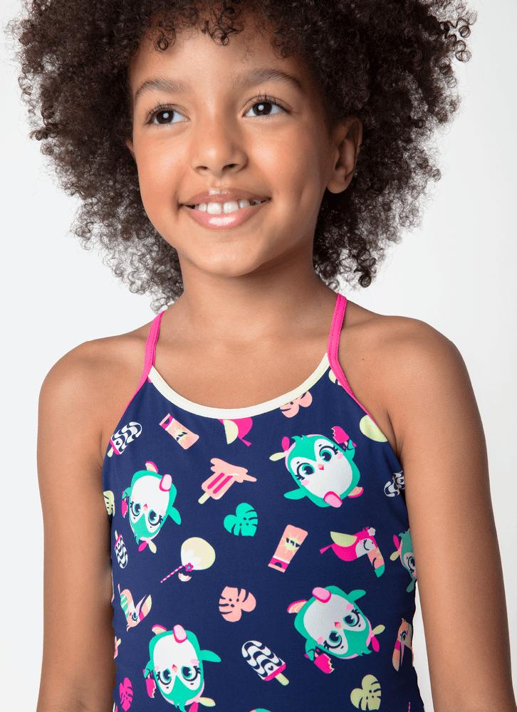 Maiô menina pinguim