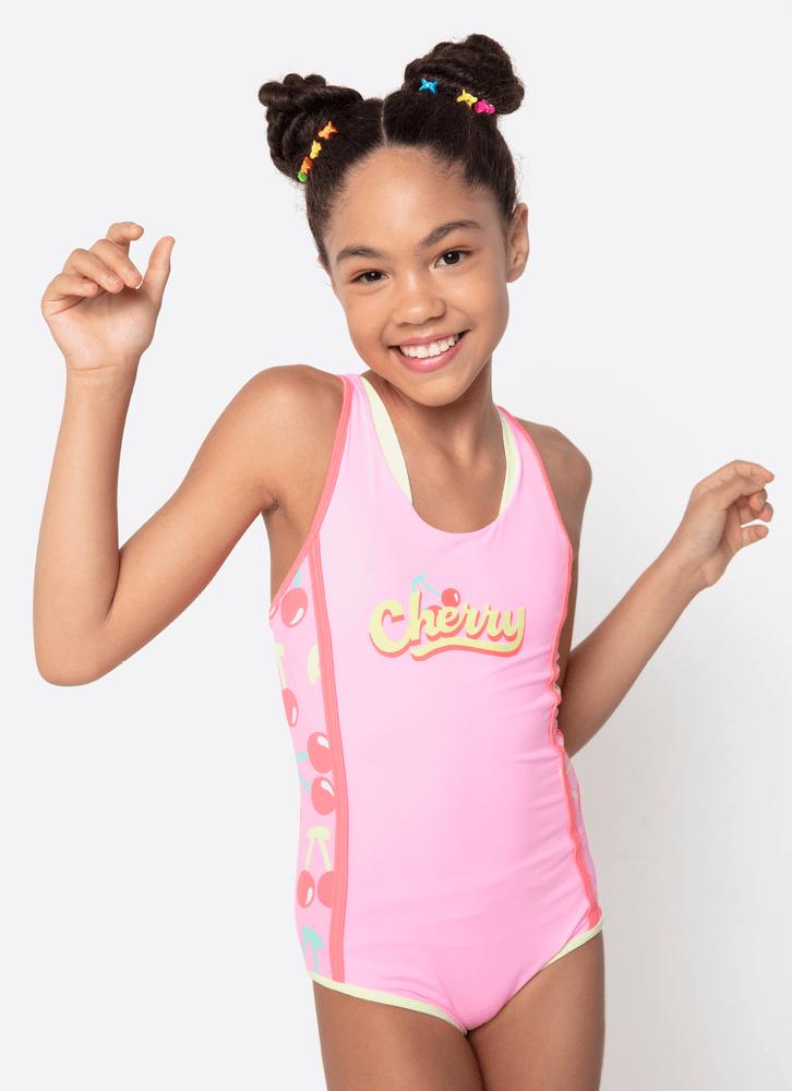 Maio com proteção solar menina teen unicórnio cherry