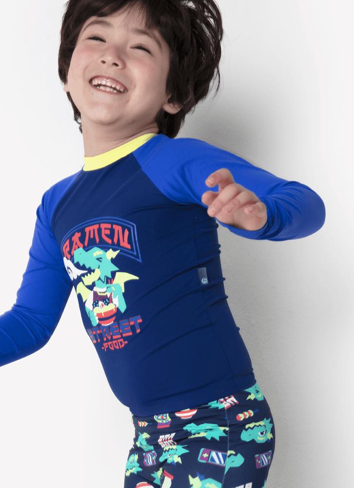Conjunto camiseta e sunga menino dragão street