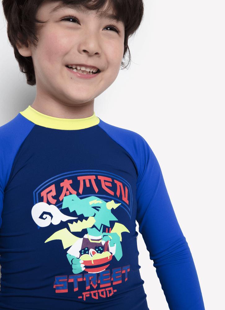 Conjunto camiseta e sunga menino dragão street