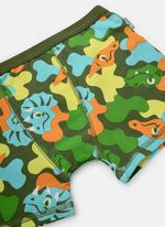 Cueca boxer menino teen algodão dino trio