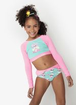 Conjunto cropped menina unicornio popstar