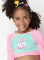 Conjunto cropped menina unicornio popstar