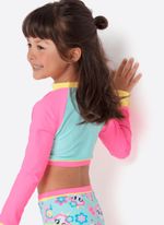 Conjunto cropped e calcinha menina unicórnio aloha