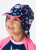 Chapéu com proteção solar menina unicórnio encantado