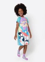 Camisola manga curta viscolycra menina teen unicórnio tênis