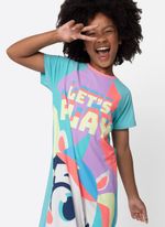 Camisola manga curta viscolycra menina teen unicórnio tênis