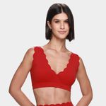 Top rowa heart v-cut feminino