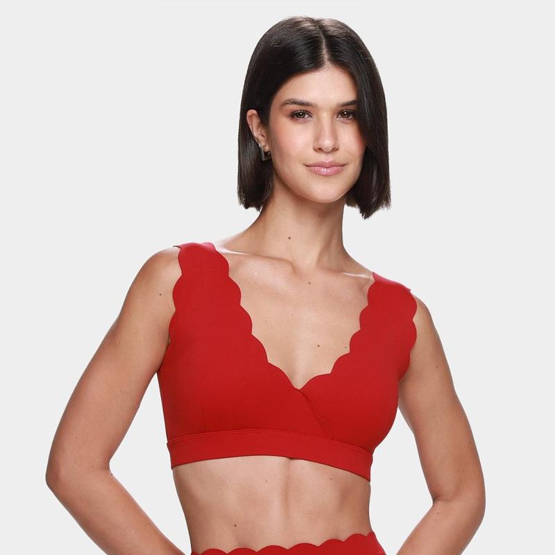 Top rowa heart v-cut feminino