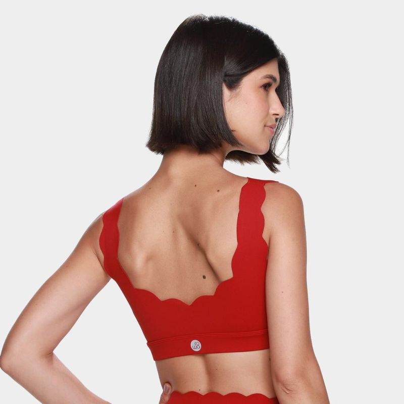 Top rowa heart v-cut feminino