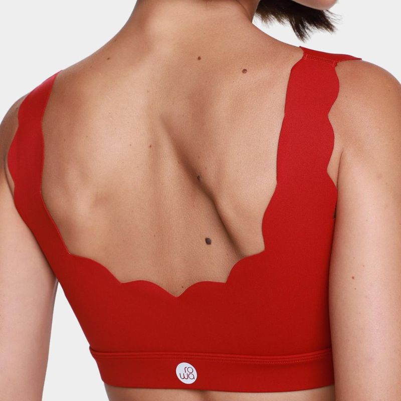 Top rowa heart v-cut feminino