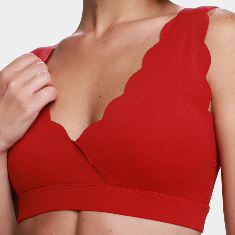 Top rowa heart v-cut feminino