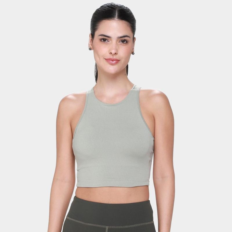 Top fila long life ribbed feminino