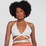 Top farm tricot amarração feminino