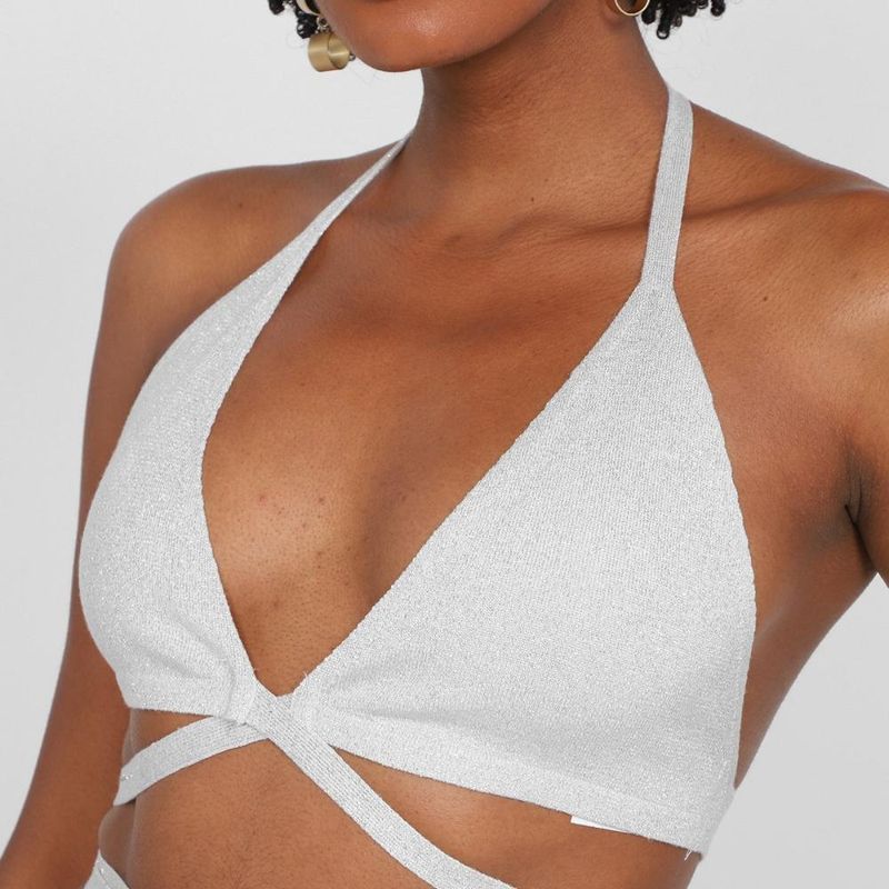 Top farm tricot amarração feminino