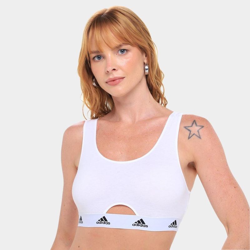 Top adidas decote cavado feminino
