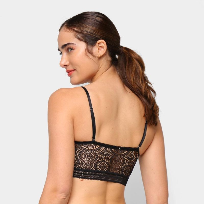 Sutiã colcci top faixa renda feminina