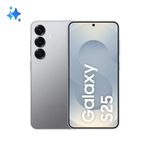 Smartphone samsung galaxy s25 5g prata 256gb, tela de 62", 12gb ram, ai inteligência artificial, ip68, processador snapdragon 8 elite e câmera tripla