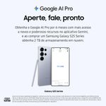 Smartphone samsung galaxy s25 5g prata 256gb, tela de 62", 12gb ram, ai inteligência artificial, ip68, processador snapdragon 8 elite e câmera tripla