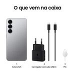 Smartphone samsung galaxy s25 5g prata 256gb, tela de 62", 12gb ram, ai inteligência artificial, ip68, processador snapdragon 8 elite e câmera tripla
