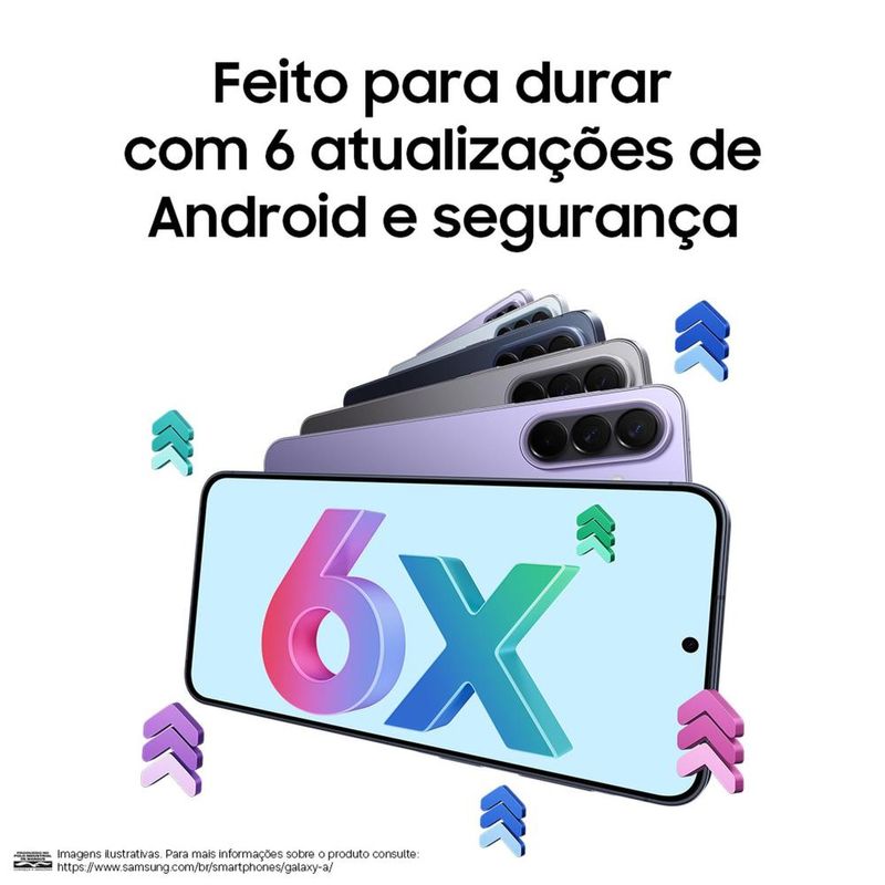 Smartphone samsung galaxy a57 5g tela 67" 128gb câmera 50mp azul escuro