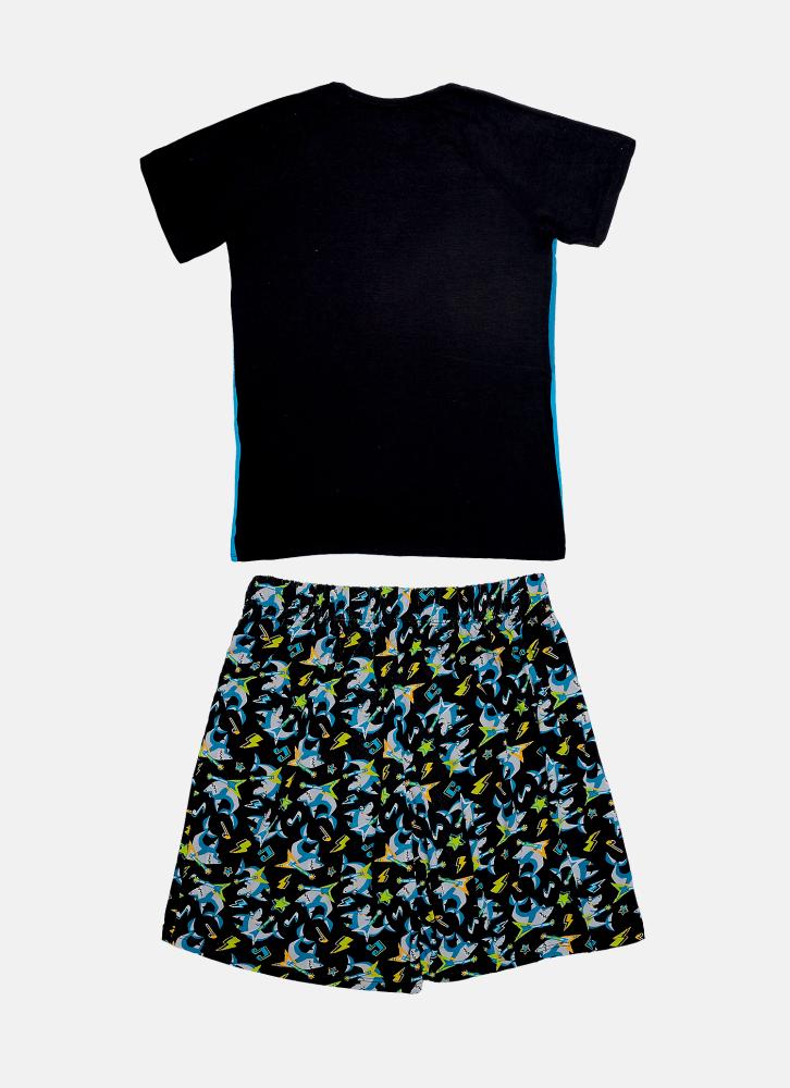 Pijama manga curta viscolycra masculino tuba music