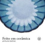 Prato para risoto scallop 23cm cerâmica azul – wolff