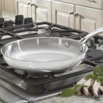 Frigideira chefs classic em inox de indução 24cm cuisinart