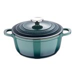Caçarola redonda excalibur 20cm revestimento cerâmico verde