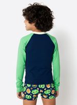 Camiseta com proteção solar menino dragão camping