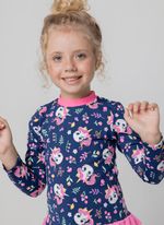 Camiseta com proteção solar menina unicórnio encantado