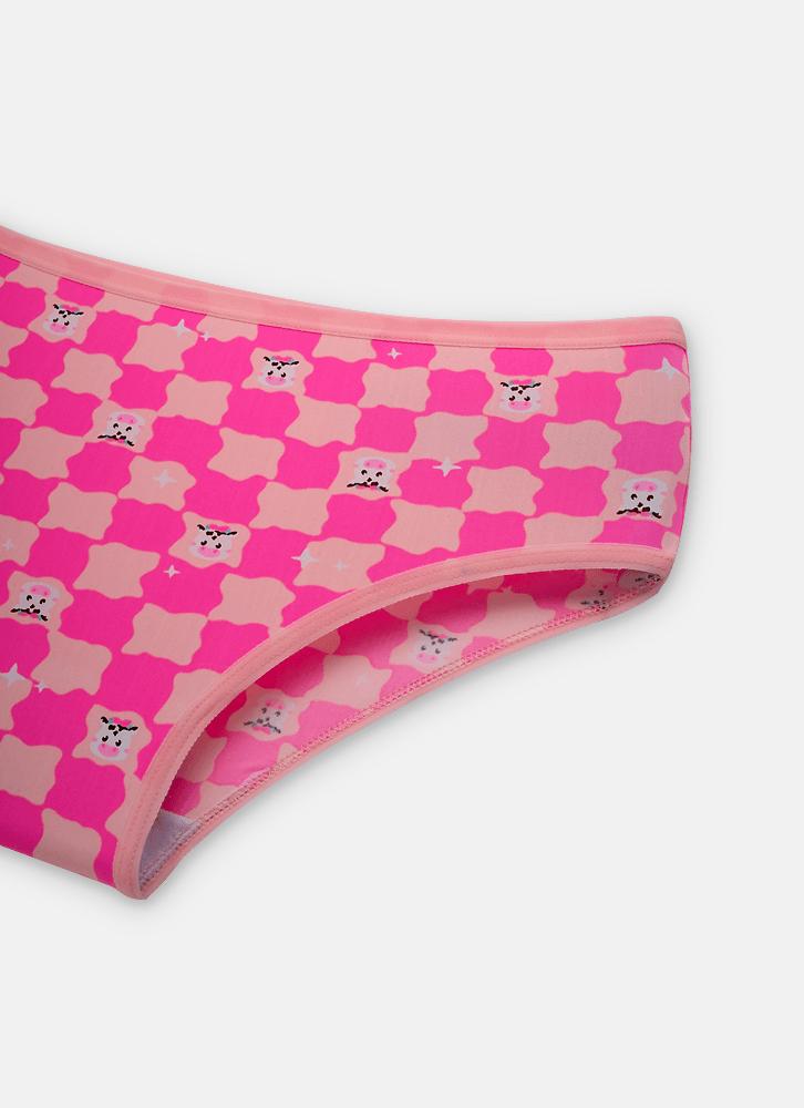 Calcinha boneca microfibra menina teen vaca summer