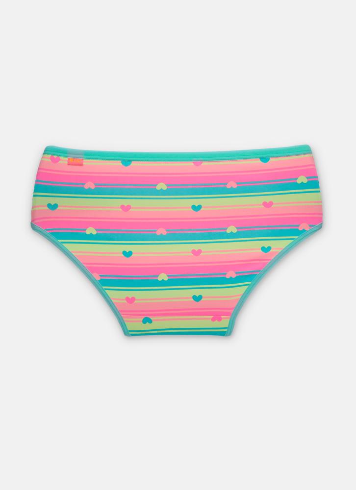 Calcinha boneca microfibra menina teen listras