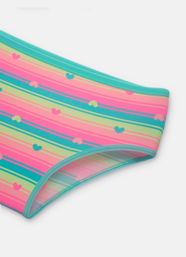 Calcinha boneca microfibra menina teen listras