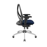 Cadeira Escritório Ergonômica Bix X+ Presidencial Encosto Mesh Assento Tecido Base Giratória Azul