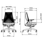 Cadeira de Escritorio Ergonomica Bix X+ Sincron Presidencial Assento em Tecido Base Giratoria