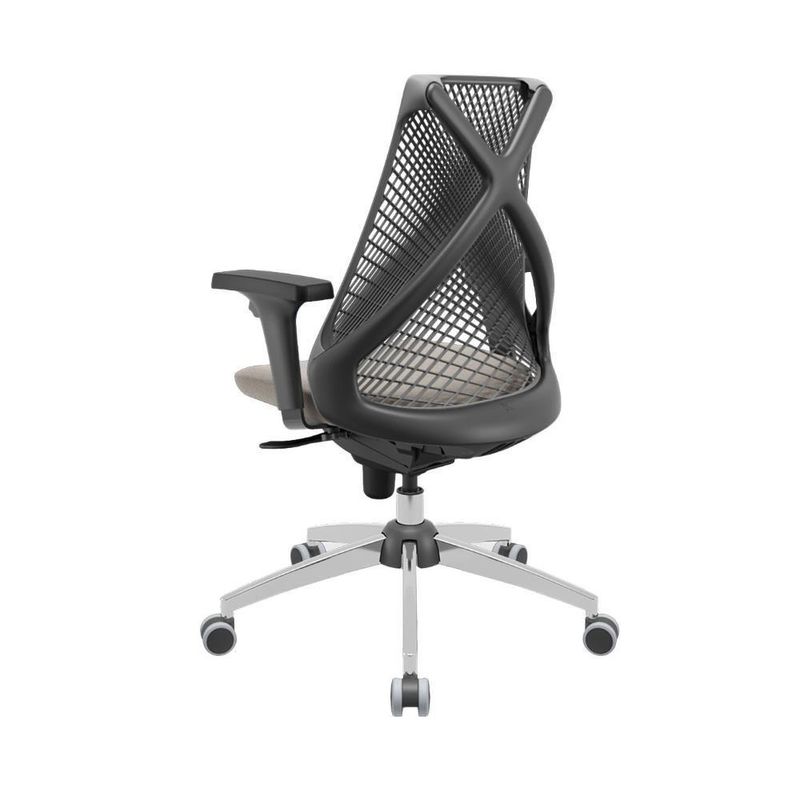 Cadeira de Escritorio Ergonomica Bix X+ Sincron Presidencial Assento em Tecido Base Giratoria