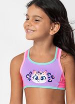 Biquíni com proteção solar menina onça