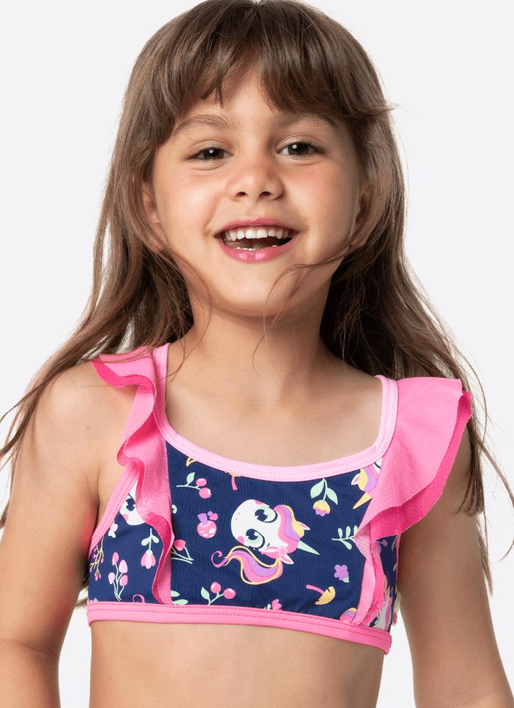Biquíni menina unicórnio encantado