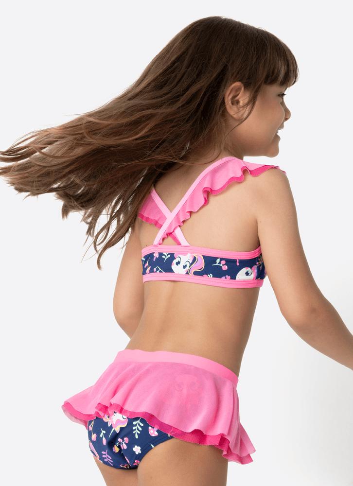 Biquíni menina unicórnio encantado