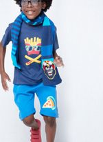 Bermuda moletom menino junk food